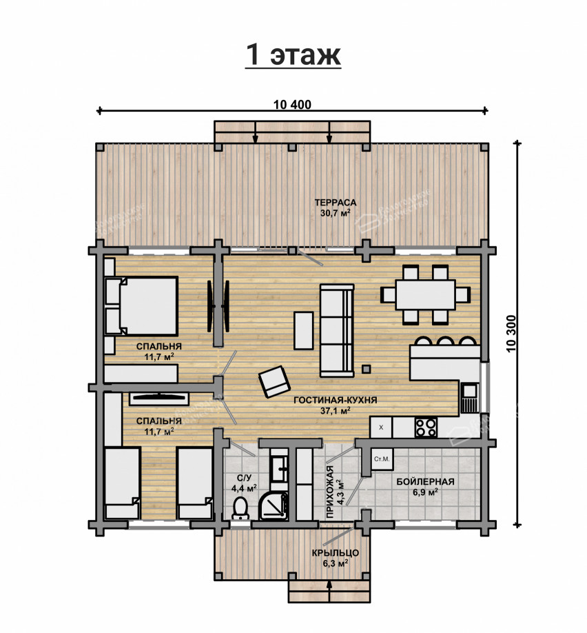 Дом из профилированного бруса VZ-320